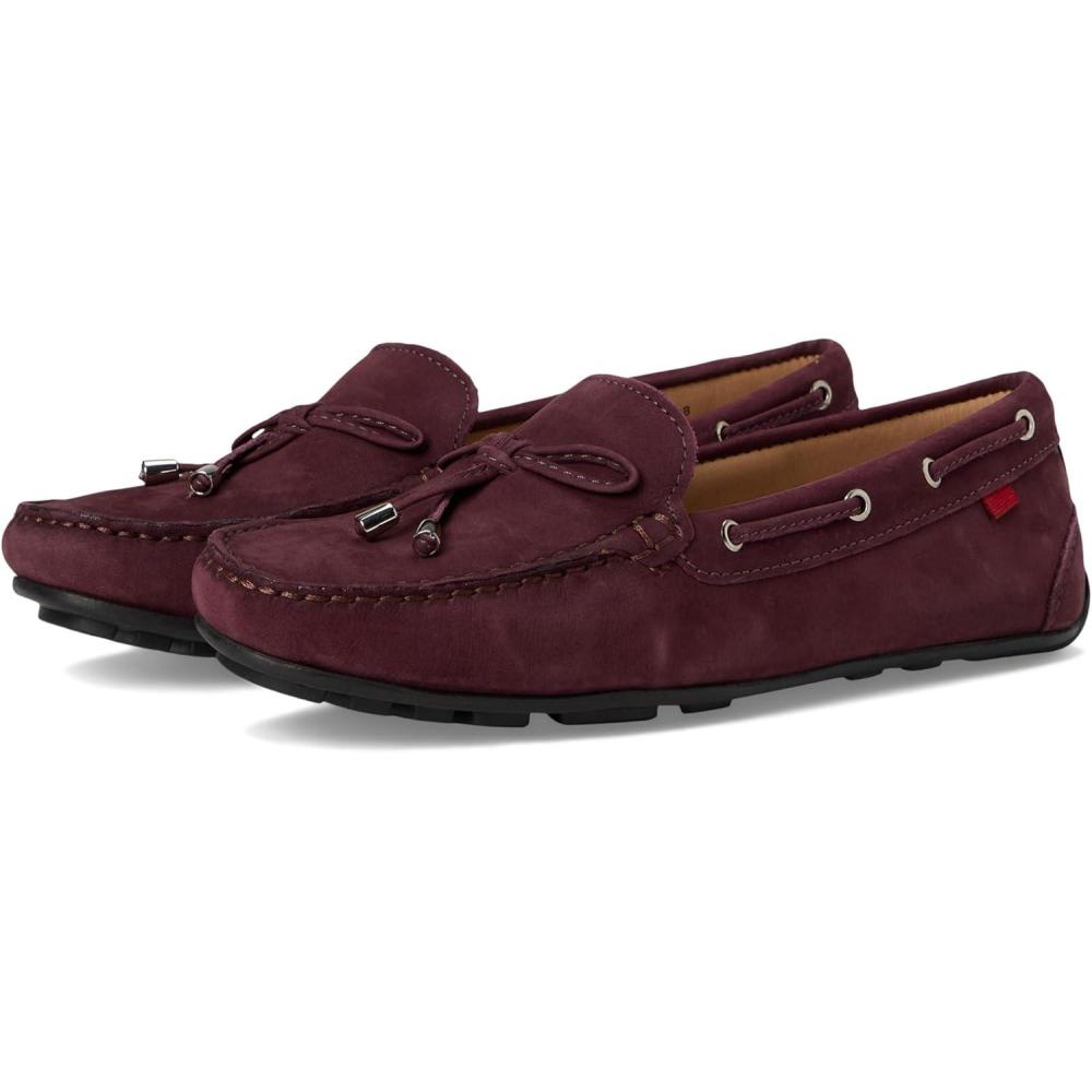image:imageMJNY Womens Casual Comfortable Genuine Leather Lightweight Driving Moccasins Classic Fashion Tiebow Slip On Ladies Driving Loafer Flat ShoesWine Nobuck