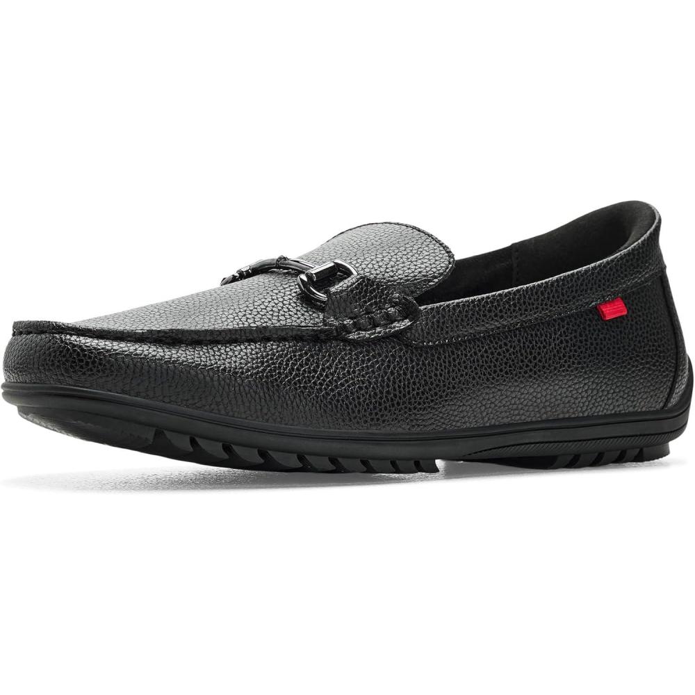 image:imageMarc Joseph New York Mens Casual Hands Free Slip on Buckle LoafersBlack Grainy Leather