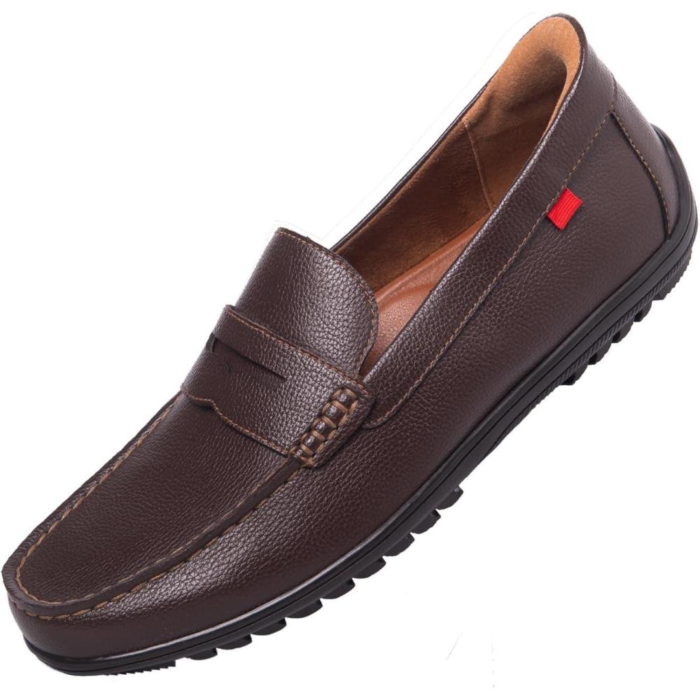 image:imageMarc Joseph New York Mens Casual Hands Free Slip on Penny LoafersBrown