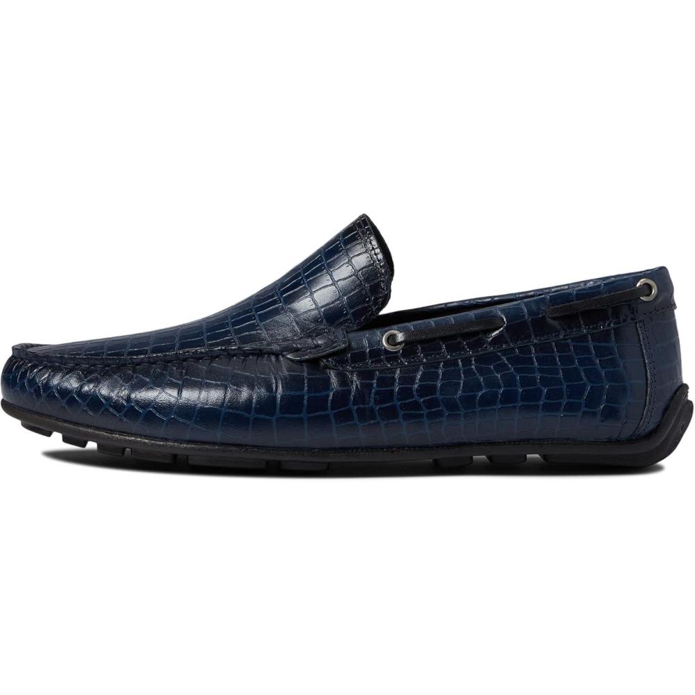 image:imageMens Genuine Leather Casual Slip On Venetian LoafersNavy Croco