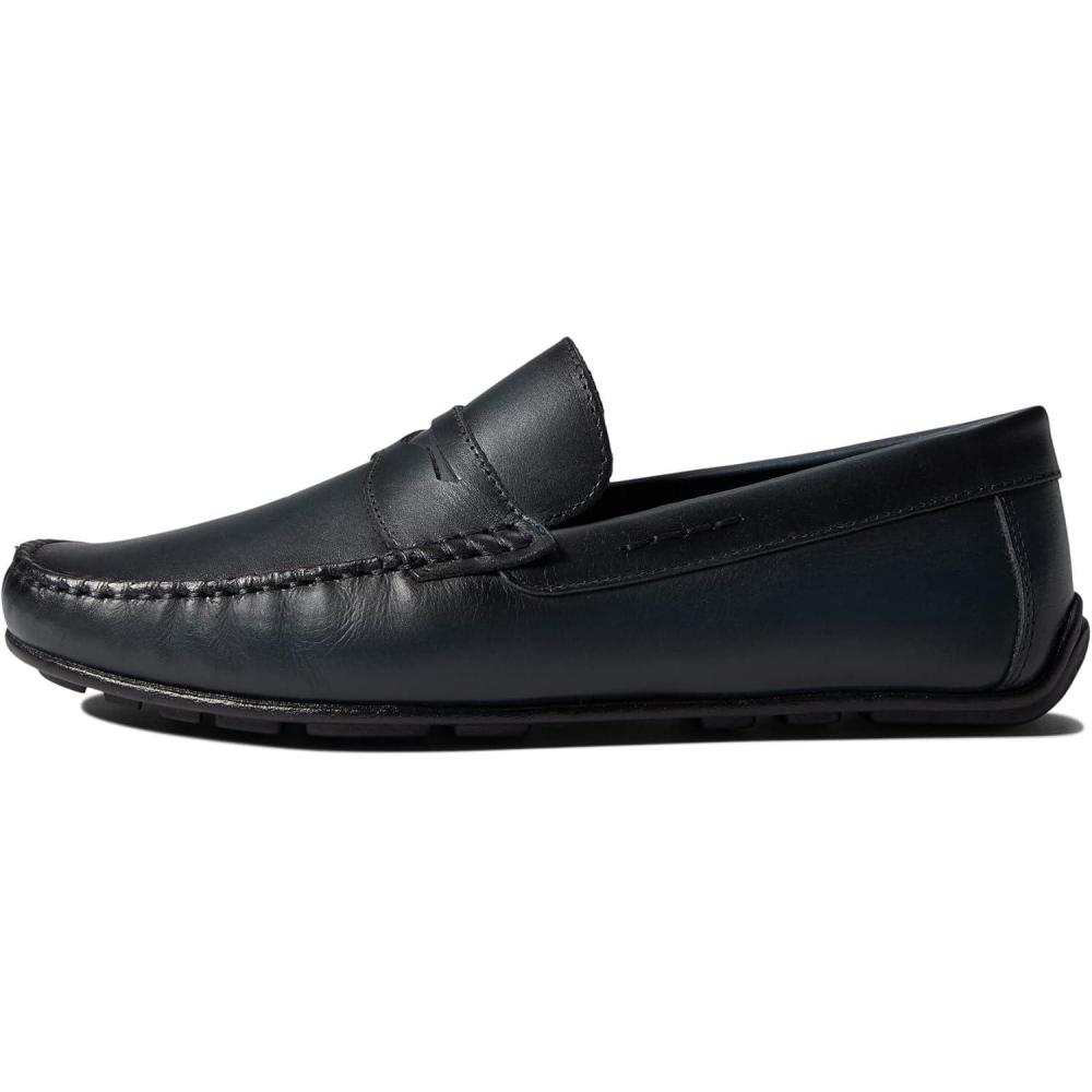 image:imageMens Leather Casual Slip On Penny LoafersNavy Napa