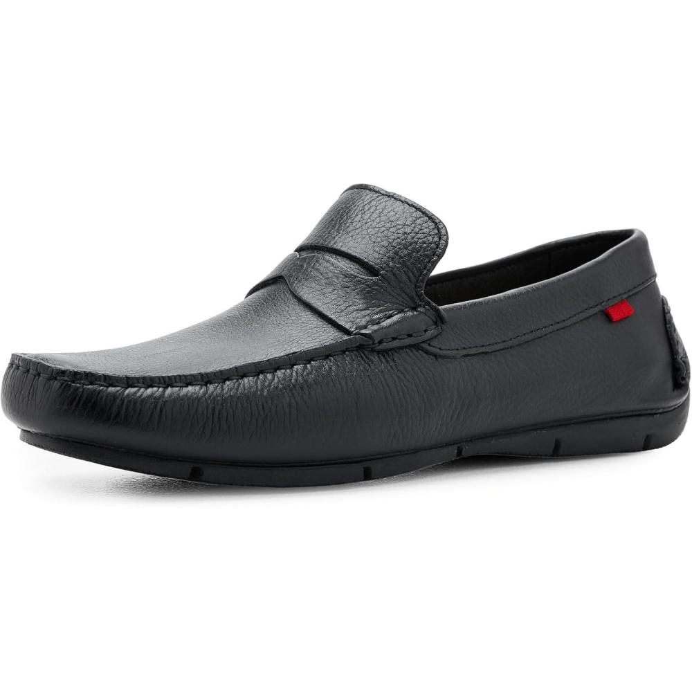 image:imageMens Loafers Casual Slip On Shoes Leather Penny Loafers for MenBlack Grainy