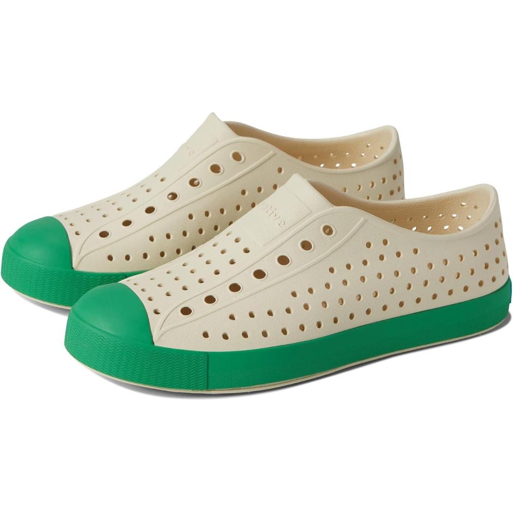 image:imageNative Shoes Kids Jefferson SlipOn ShoeBone WhitePicnic Green