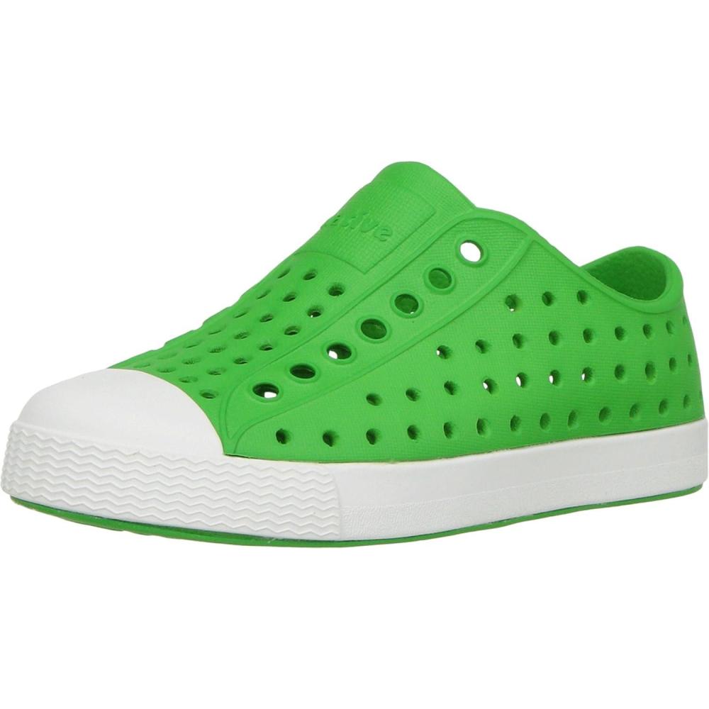 image:imageNative Shoes Kids Jefferson SlipOn ShoeGrasshopper GreenShell White
