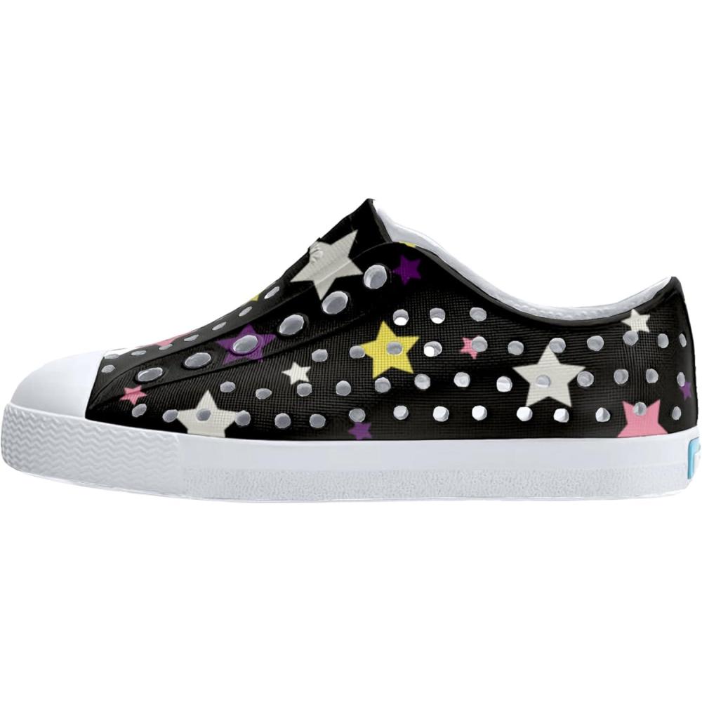 image:imageNative Shoes Kids Jefferson SlipOn ShoeJiffy BlackShell WhiteStars Aop