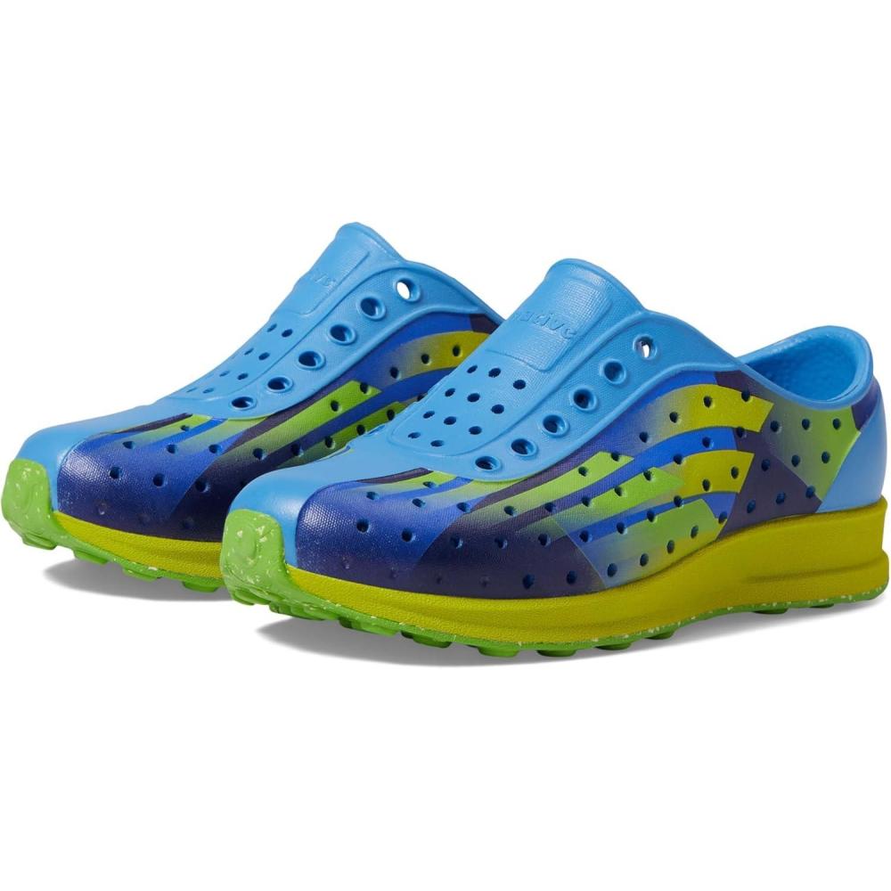 image:imageNative Shoes Robbie Sugarlite Print Little KidResting BluePickle GreenUv Pickle SpeedSnap Speckle Rubber