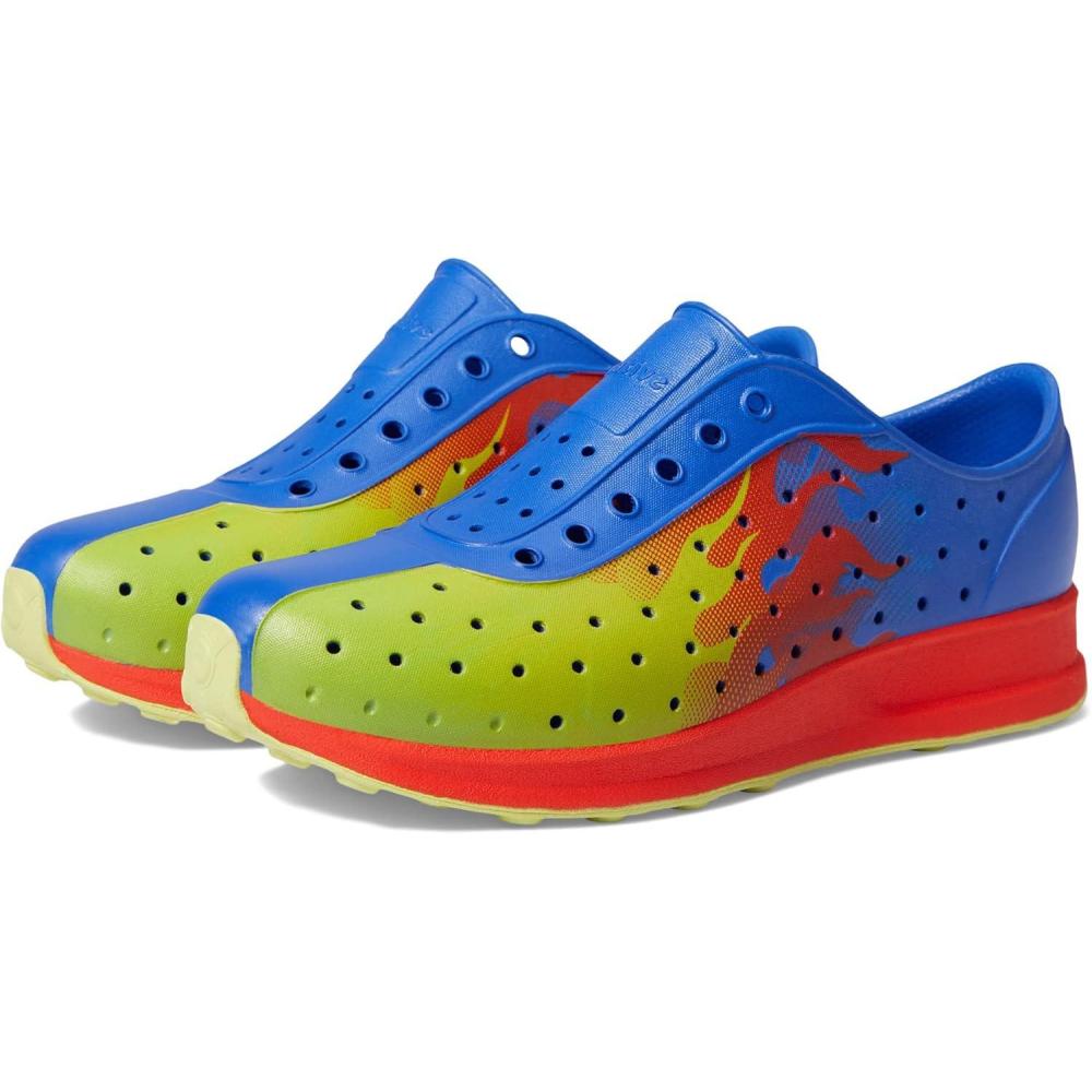 image:imageNative Shoes Robbie Sugarlite Print Little KidUv BlueFire RedChartreuse FlameCelery Speckle Rubber