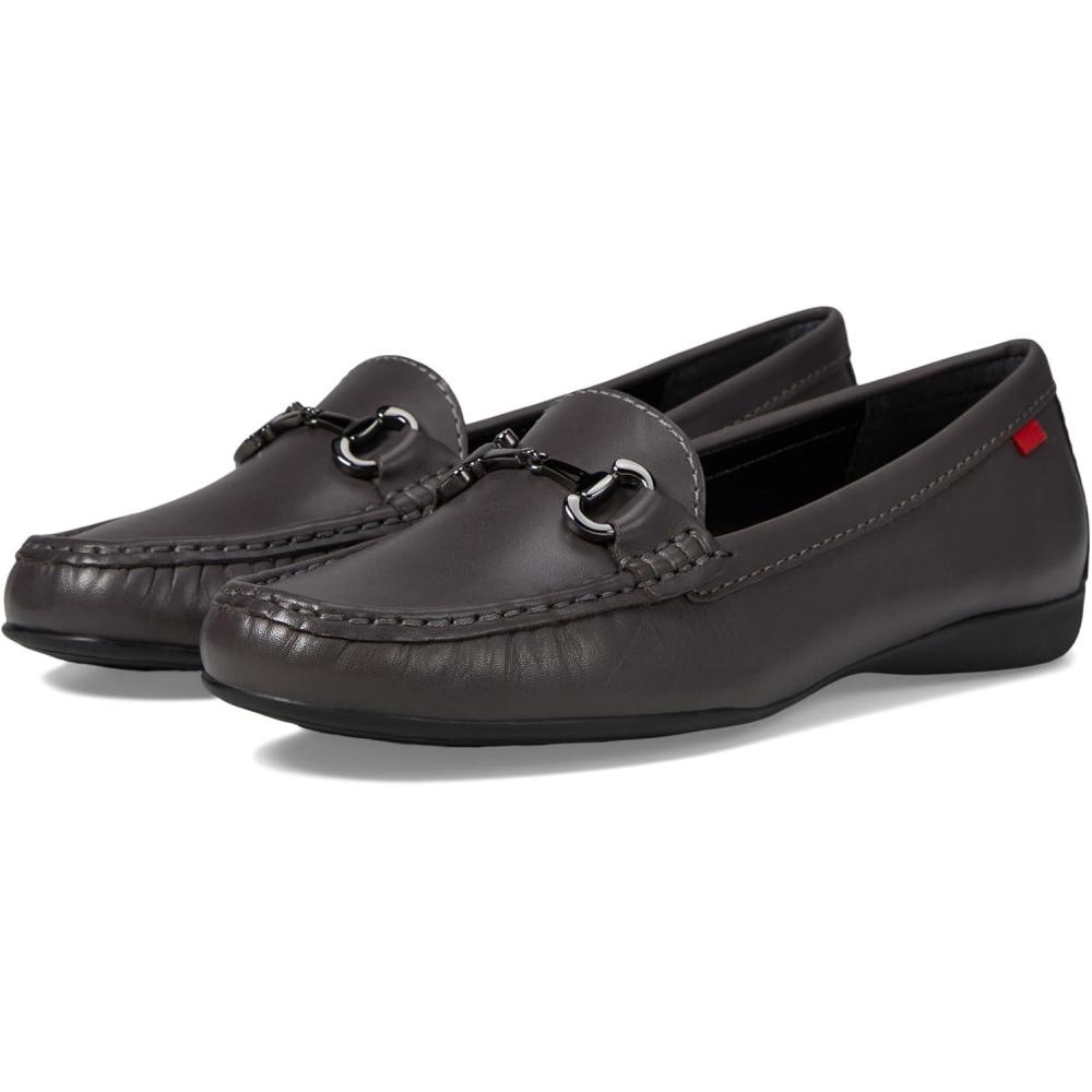 image:imageWomens Genuine Leather Slip on Buckle LoaferGrey Napa