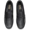 Marc Joseph New York Men’s Casual Hands Free Slip on Penny Loafers(Black Grainy Leather)