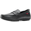 Marc Joseph New York Men’s Casual Hands Free Slip on Penny Loafers(Black Grainy Leather)