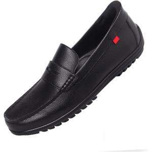 Marc Joseph New York Men’s Casual Hands Free Slip on Penny Loafers(Black)