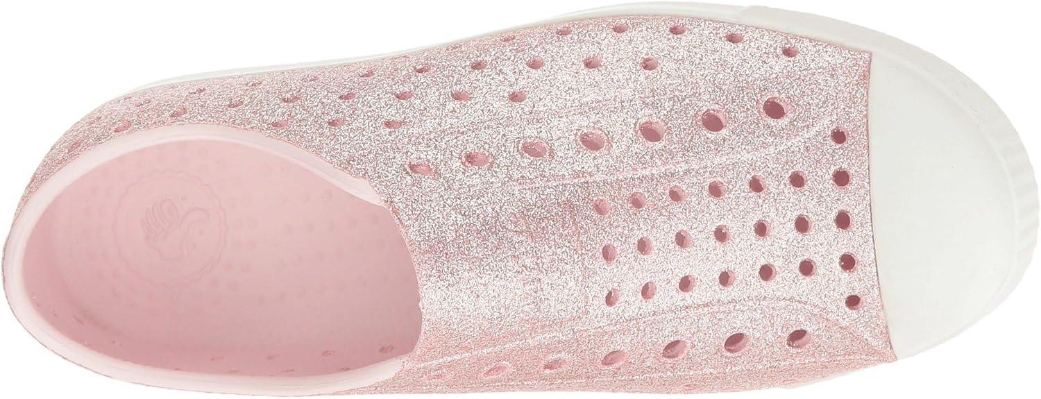 image:imageNative Kids Jefferson Iridescent Child SlipOn ToddlerLittle KidMilk Pink BlingShell White
