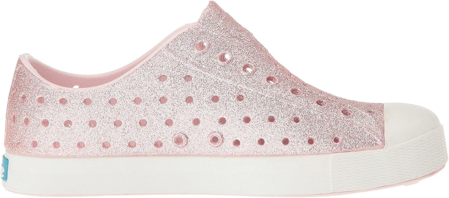 image:imageNative Kids Jefferson Iridescent Child SlipOn ToddlerLittle KidMilk Pink BlingShell White