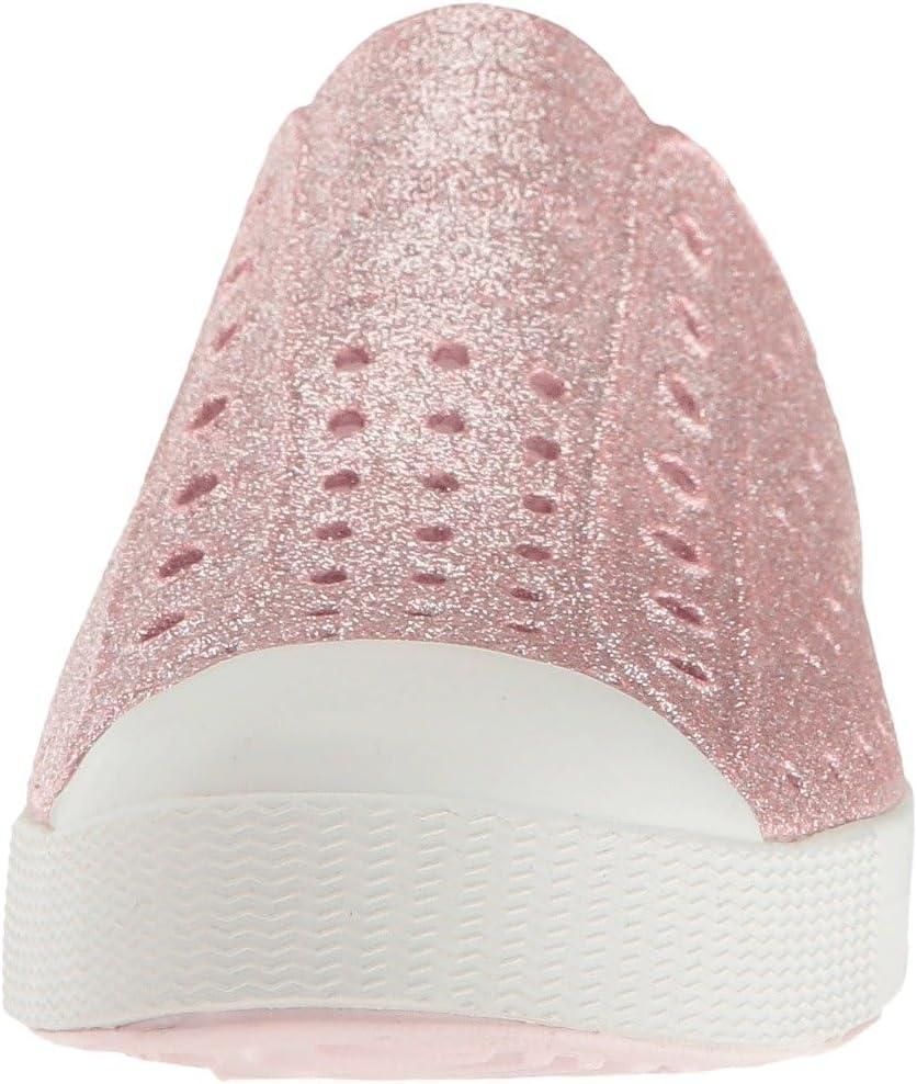 image:imageNative Kids Jefferson Iridescent Child SlipOn ToddlerLittle KidMilk Pink BlingShell White
