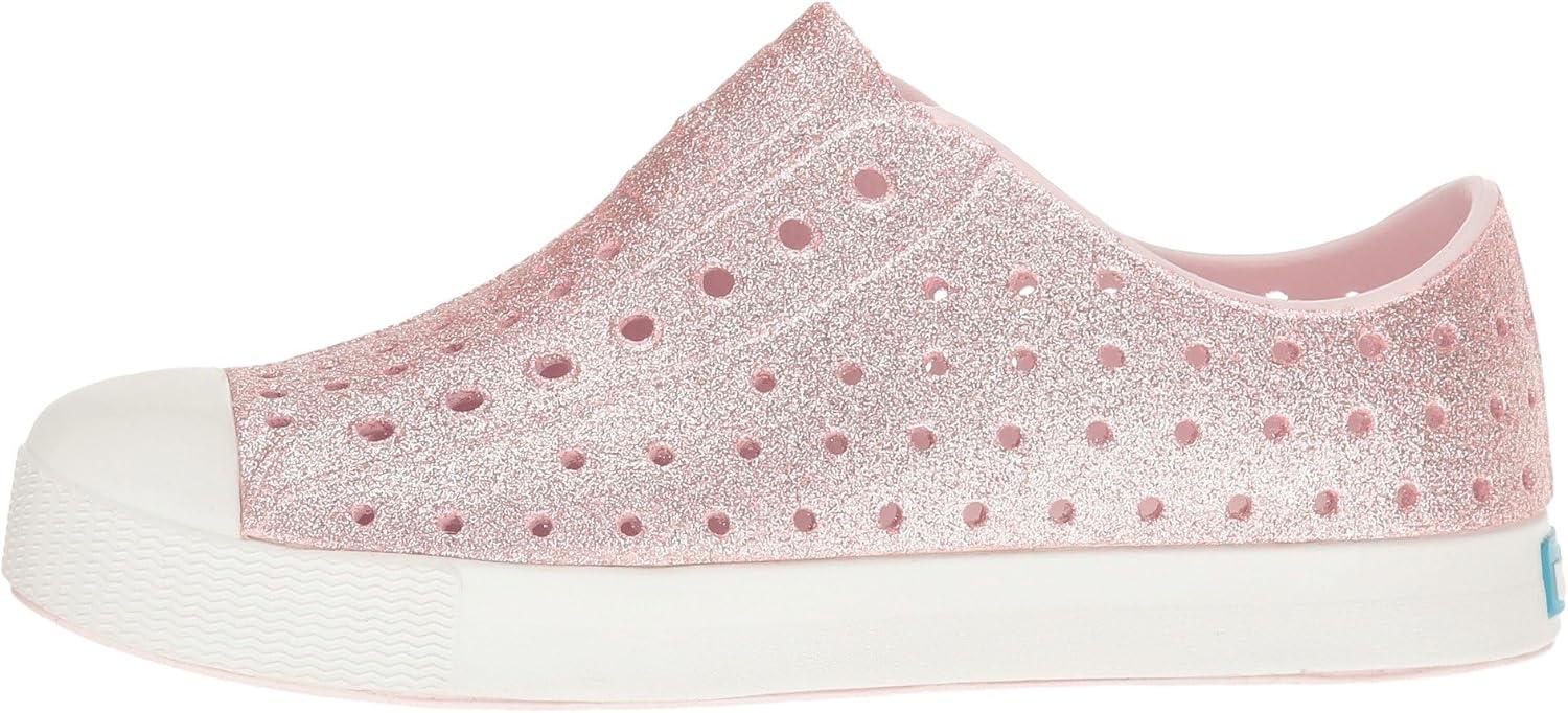 image:imageNative Kids Jefferson Iridescent Child SlipOn ToddlerLittle KidMilk Pink BlingShell White