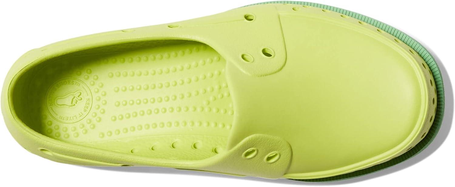 image:imageNative Shoes Kids Howard Sugarlite Sneakers for Toddler Perforated Synthetic Upper with Lining SlipOn Style Comfy and LightweightCelery GreenCandy GreenPapaya Speckle Rubber