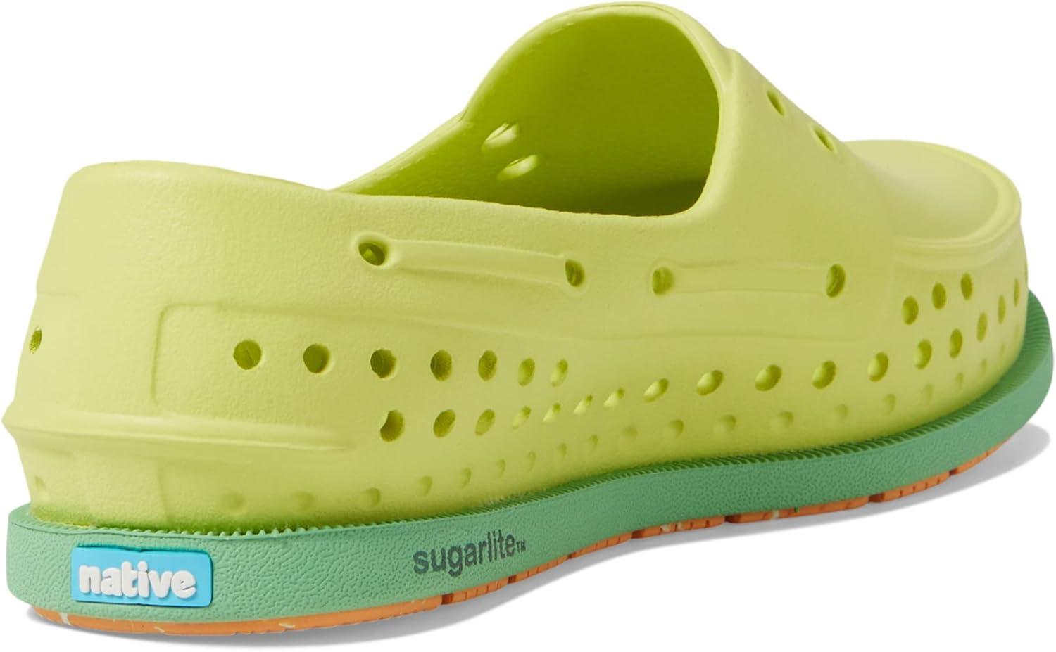 image:imageNative Shoes Kids Howard Sugarlite Sneakers for Toddler Perforated Synthetic Upper with Lining SlipOn Style Comfy and LightweightCelery GreenCandy GreenPapaya Speckle Rubber