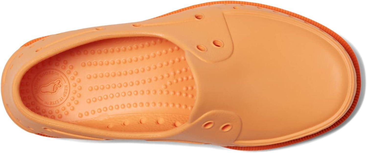 image:imageNative Shoes Kids Howard Sugarlite Sneakers for Toddler Perforated Synthetic Upper with Lining SlipOn Style Comfy and LightweightPapaya OrangeCity OrangeSky Speckle Rubber
