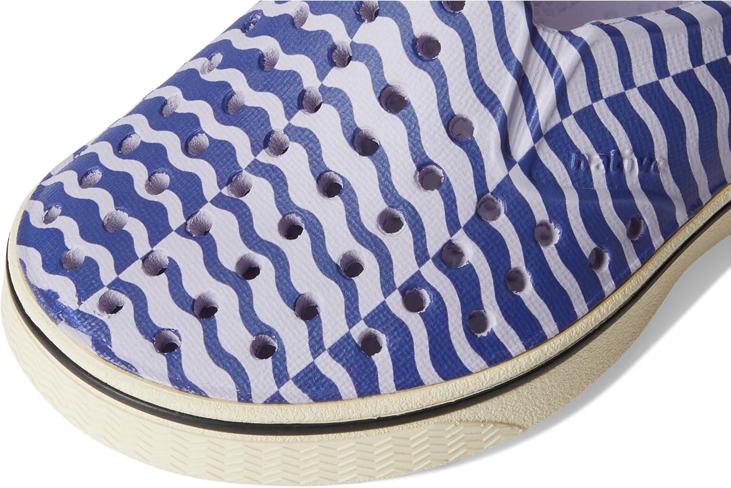 image:imageNative Shoes Miles Bloom ToddlerFuture PurpleBone WhiteInk Wiggle Stripe