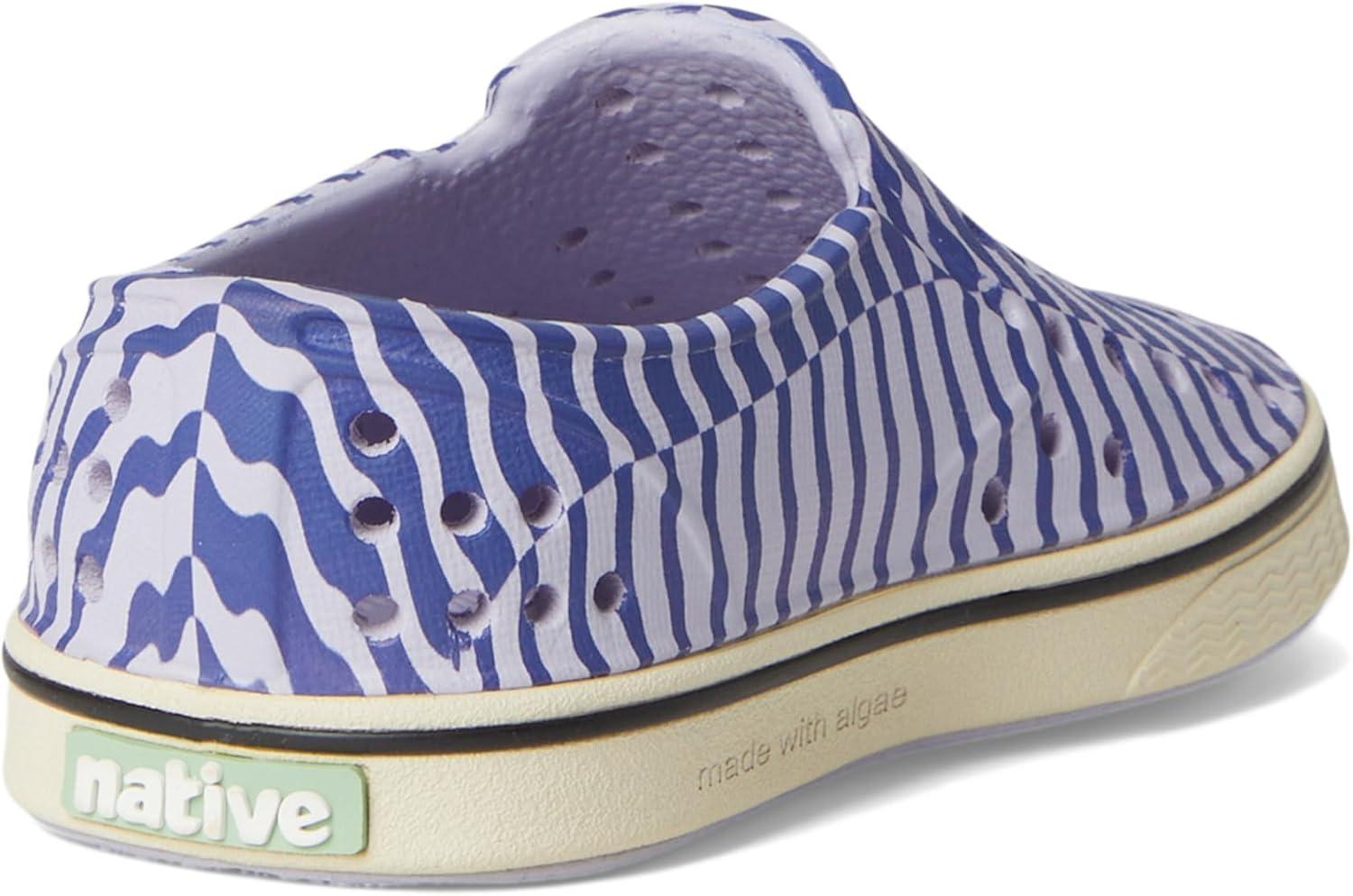 image:imageNative Shoes Miles Bloom ToddlerFuture PurpleBone WhiteInk Wiggle Stripe