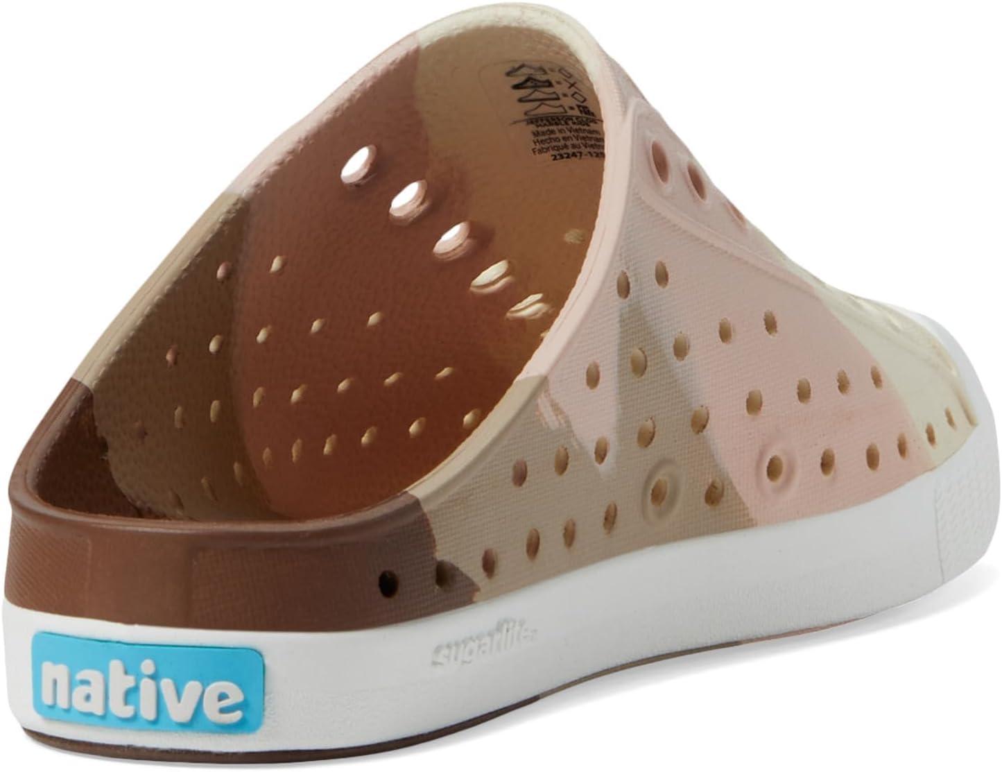 image:imageNative Shoes UnisexChild Jefferson Clog Little KidBig KidChameleon Flax MarbleShell White
