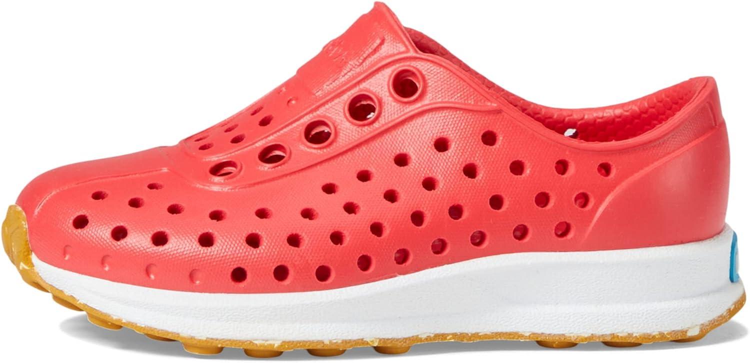 image:imageNative Shoes UnisexChild Robbie SlipOn SneakerHyper RedShell WhiteMash Speckle Rubber