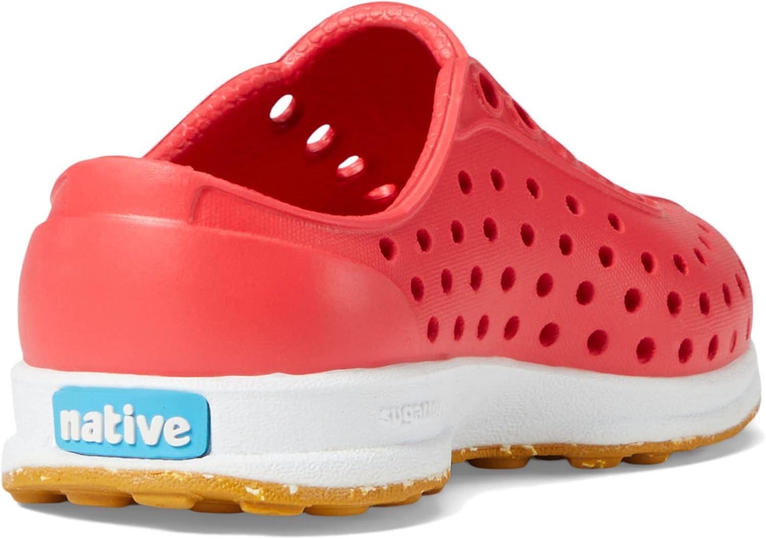 image:imageNative Shoes UnisexChild Robbie SlipOn SneakerHyper RedShell WhiteMash Speckle Rubber