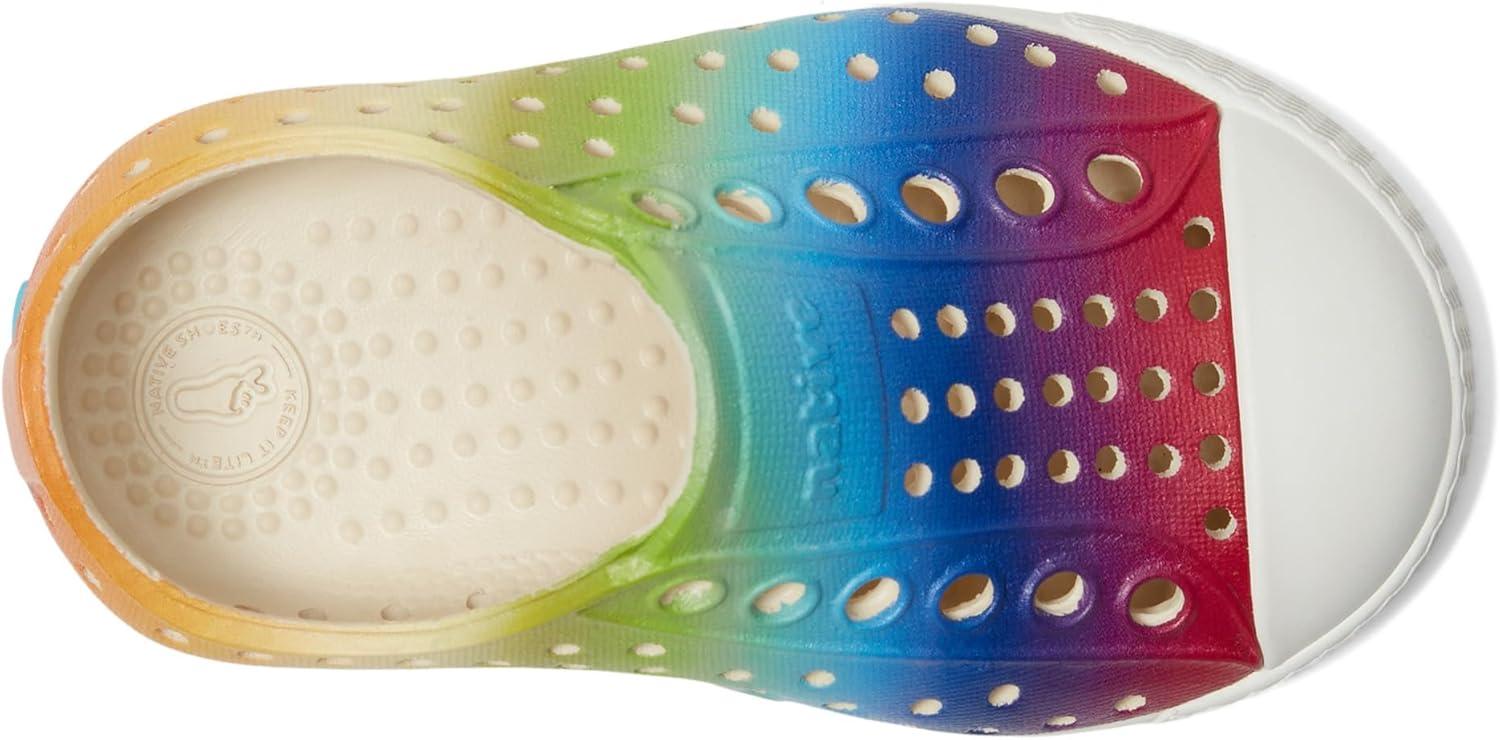 image:imageNative Shoes UnisexKids Jefferson Print SneakersBone WhiteShell WhiteRainbow Gradient
