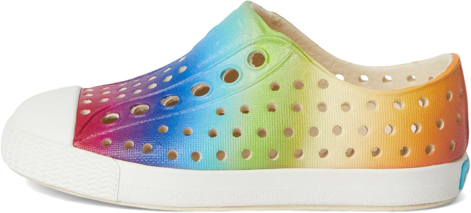 image:imageNative Shoes UnisexKids Jefferson Print SneakersBone WhiteShell WhiteRainbow Gradient