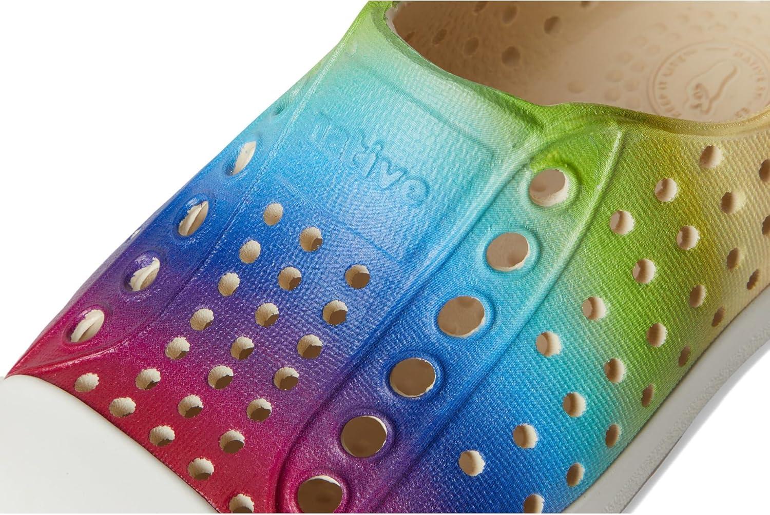 image:imageNative Shoes UnisexKids Jefferson Print SneakersBone WhiteShell WhiteRainbow Gradient