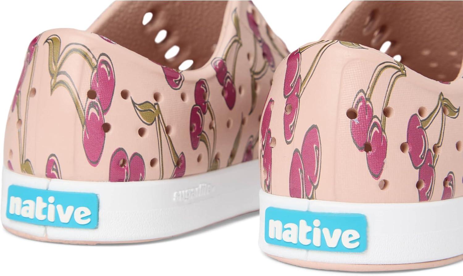 image:imageNative Shoes UnisexKids Jefferson Print SneakersChameleon PinkShell WhiteRoot Cherry
