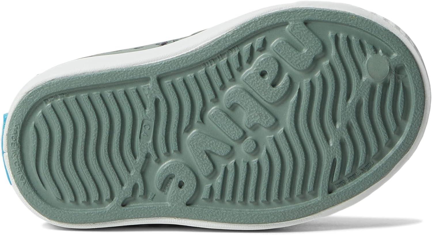 image:imageNative Shoes UnisexKids Jefferson Print SneakersFolk GreenShell WhiteOnyx Lightning
