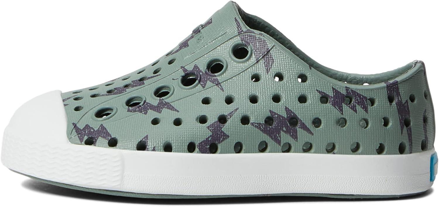 image:imageNative Shoes UnisexKids Jefferson Print SneakersFolk GreenShell WhiteOnyx Lightning