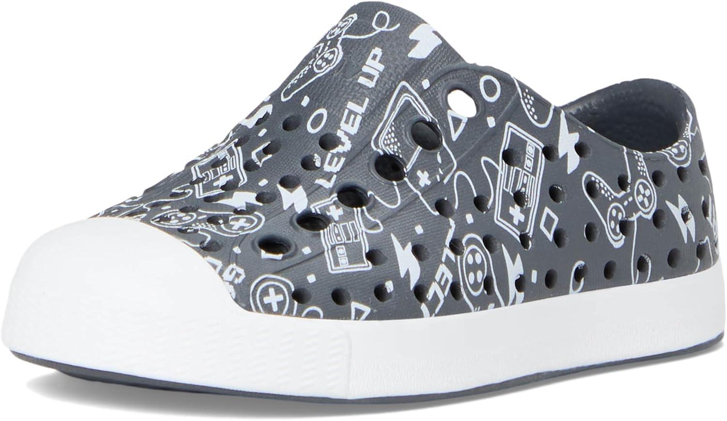 image:imageNative Shoes UnisexKids Jefferson Print SneakersGravity GreyShell WhiteGamer