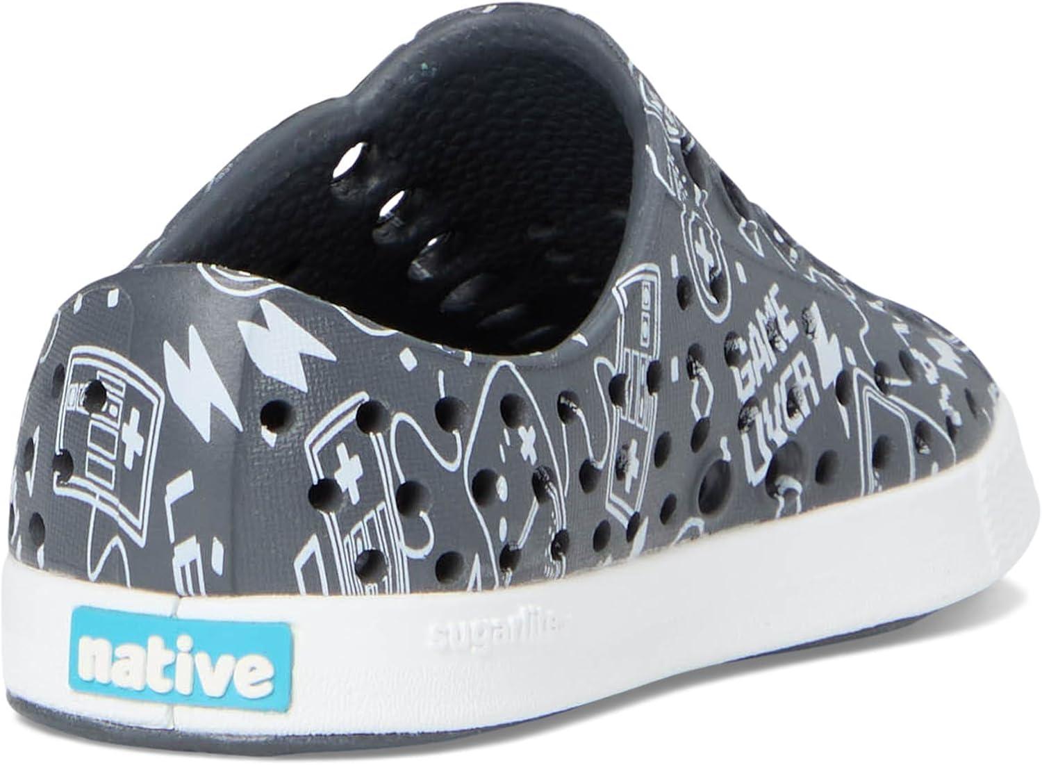 image:imageNative Shoes UnisexKids Jefferson Print SneakersGravity GreyShell WhiteGamer