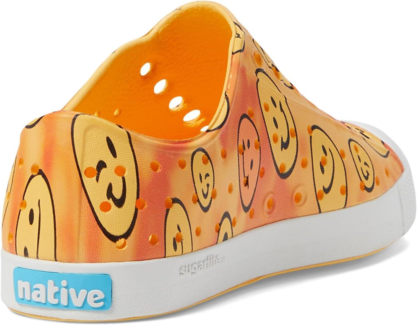 image:imageNative Shoes UnisexKids Jefferson Print SneakersPineapple YellowShell WhiteHappy Tiedye