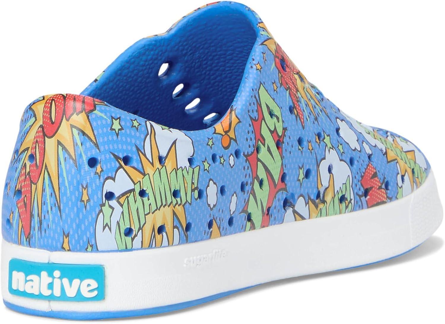 image:imageNative Shoes UnisexKids Jefferson Print SneakersResting BlueShell WhiteBoom Pow