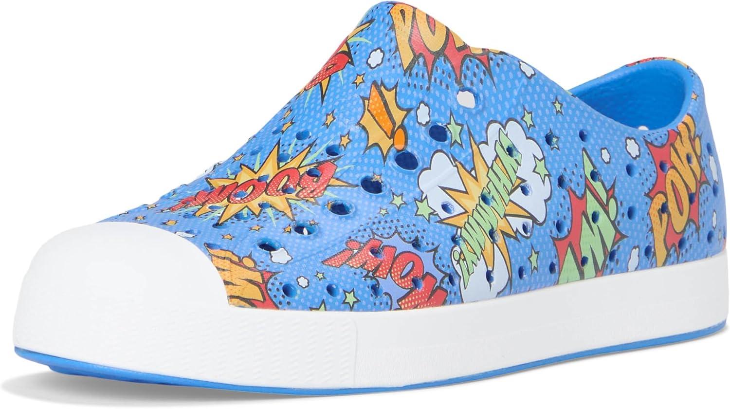 image:imageNative Shoes UnisexKids Jefferson Print SneakersResting BlueShell WhiteBoom Pow
