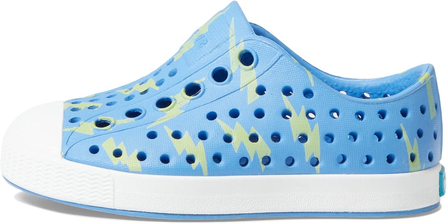 image:imageNative Shoes UnisexKids Jefferson Print SneakersResting BlueShell WhiteCelery Lightning