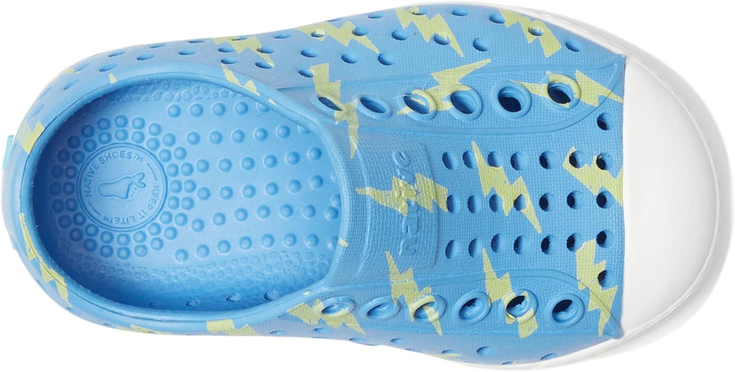 image:imageNative Shoes UnisexKids Jefferson Print SneakersResting BlueShell WhiteCelery Lightning
