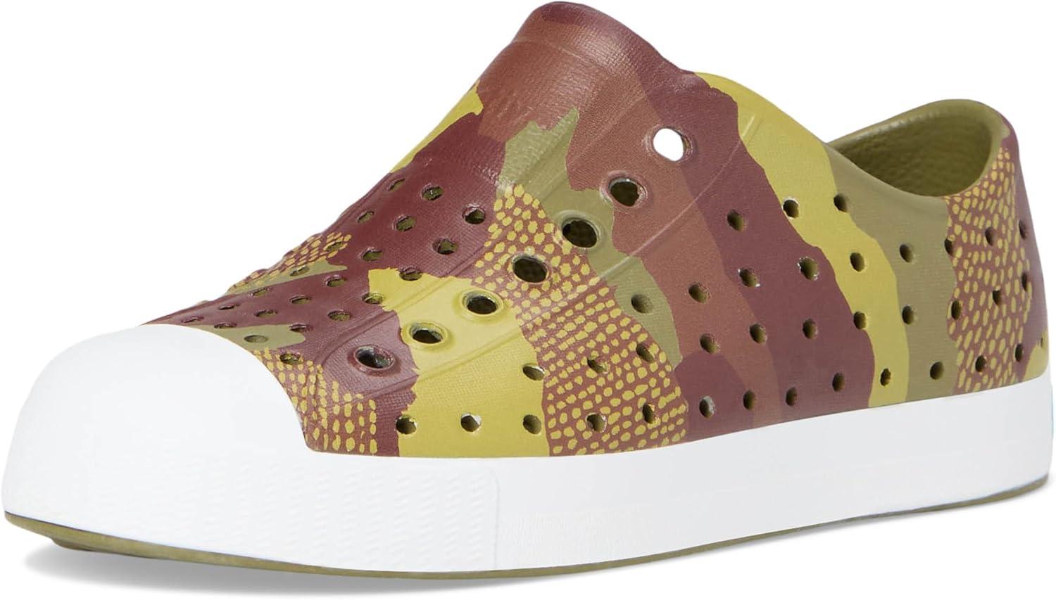 image:imageNative Shoes UnisexKids Jefferson Print SneakersRookie GreenShell WhiteBitter Seaweed Camo