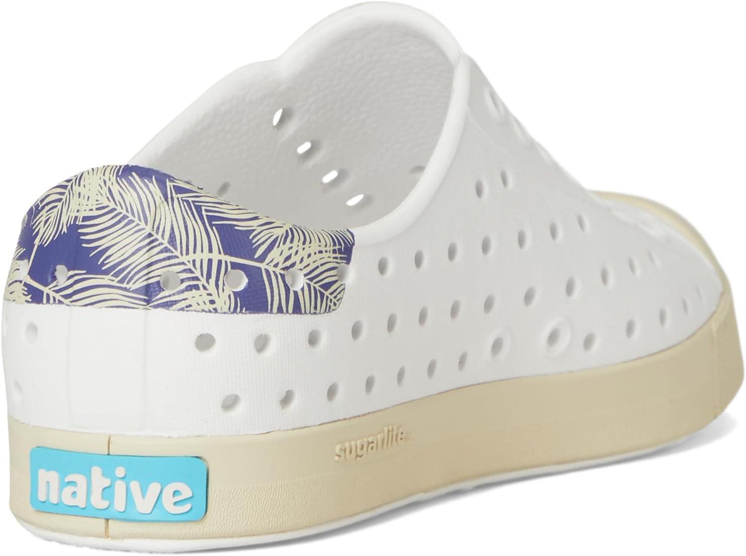 image:imageNative Shoes UnisexKids Jefferson Print SneakersShell WhiteBone WhiteInk Palm Block
