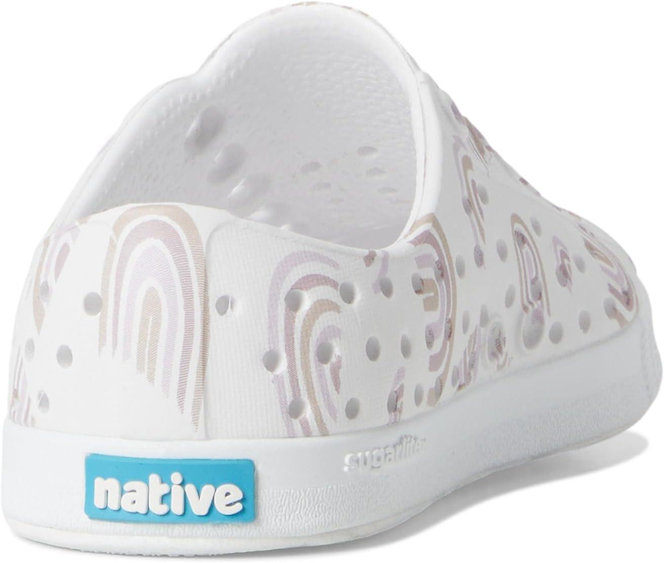 image:imageNative Shoes UnisexKids Jefferson Print SneakersShell WhiteShell WhiteBarely Flax Rainbow