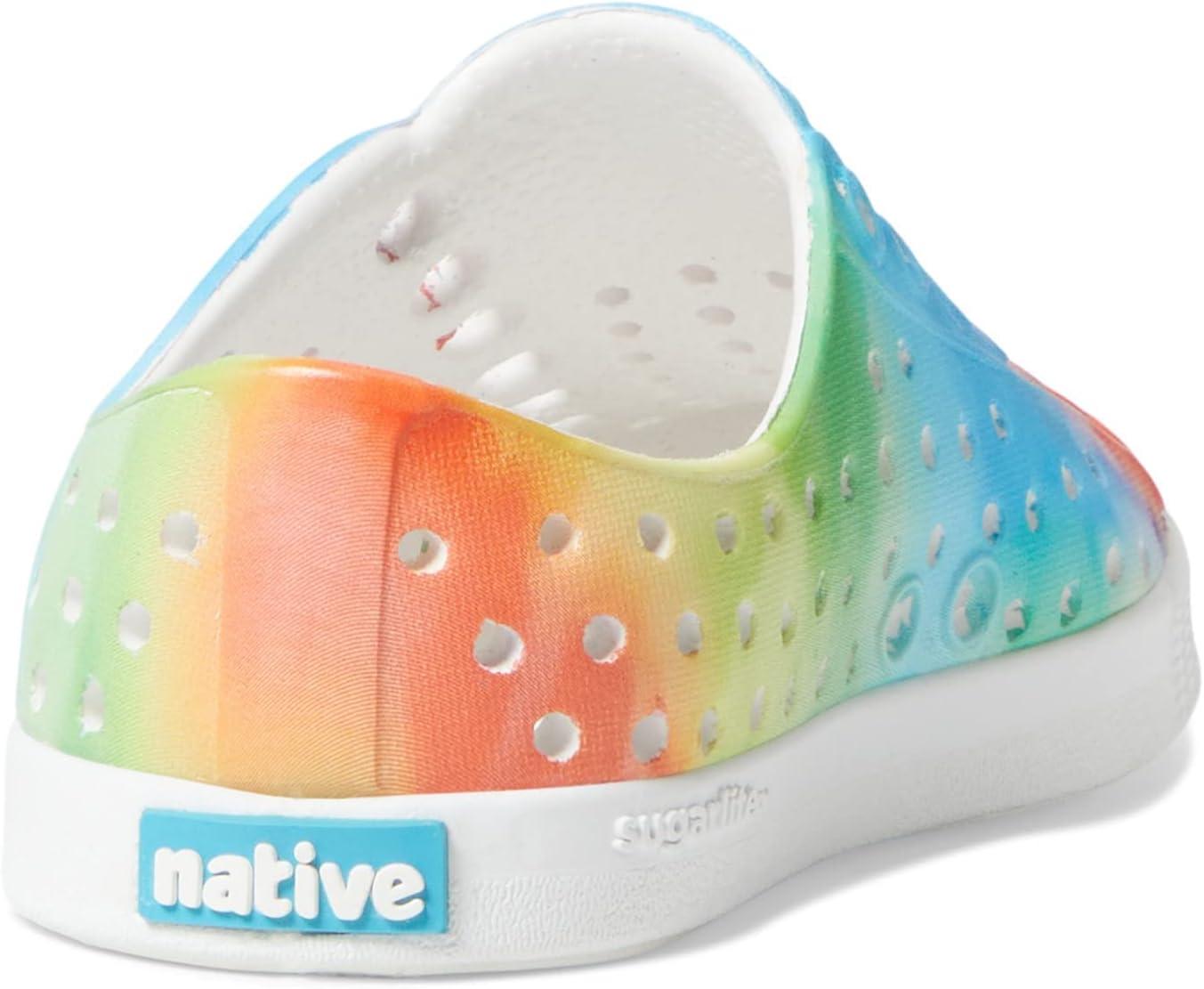 image:imageNative Shoes UnisexKids Jefferson Print SneakersShell WhiteShell WhiteRainbow Tiedye