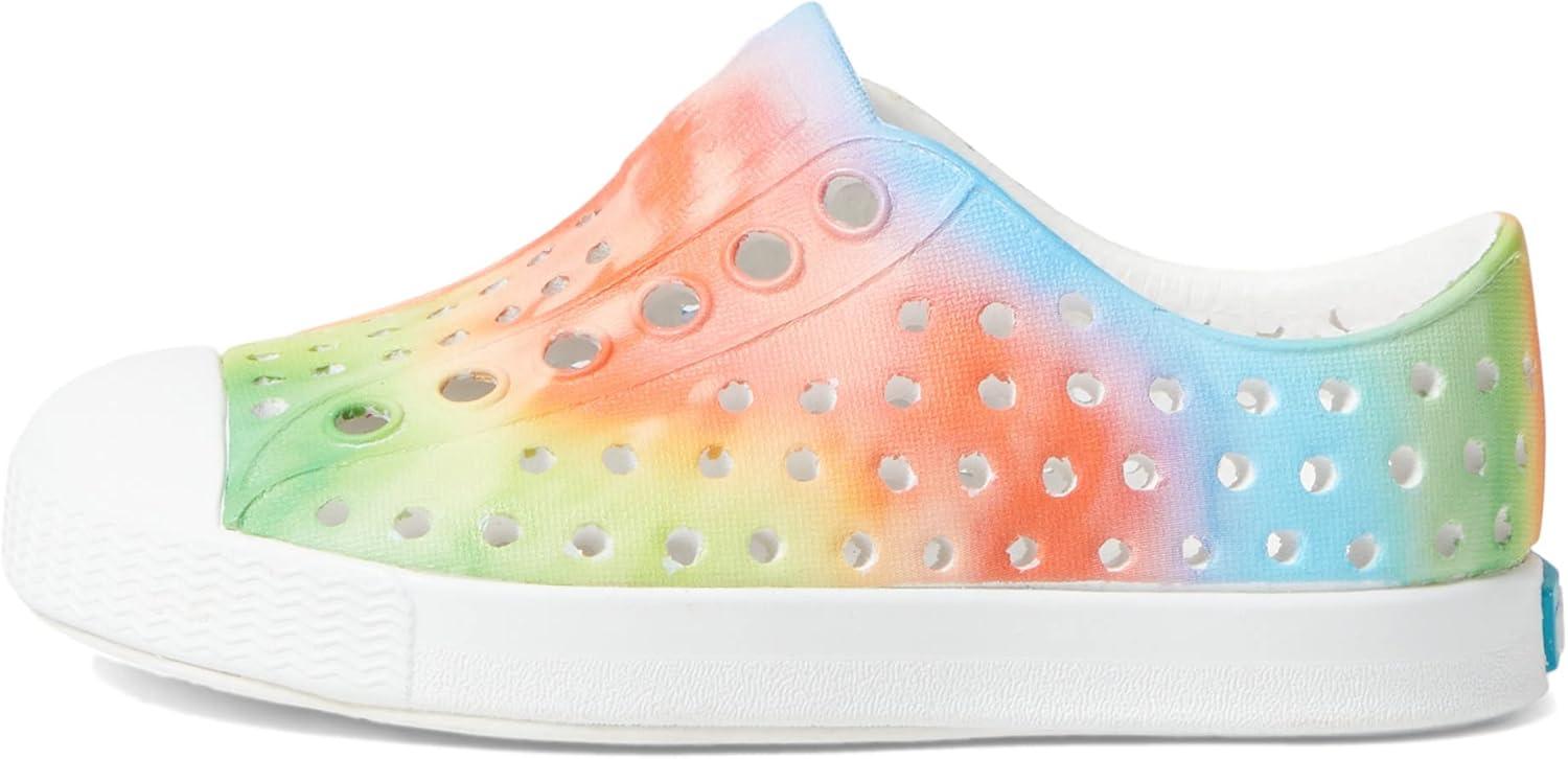image:imageNative Shoes UnisexKids Jefferson Print SneakersShell WhiteShell WhiteRainbow Tiedye