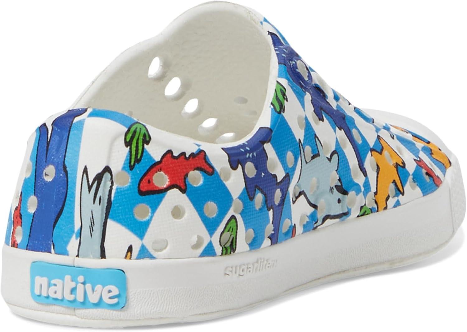 image:imageNative Shoes UnisexKids Jefferson Print SneakersShell WhiteShell WhiteShark Grid