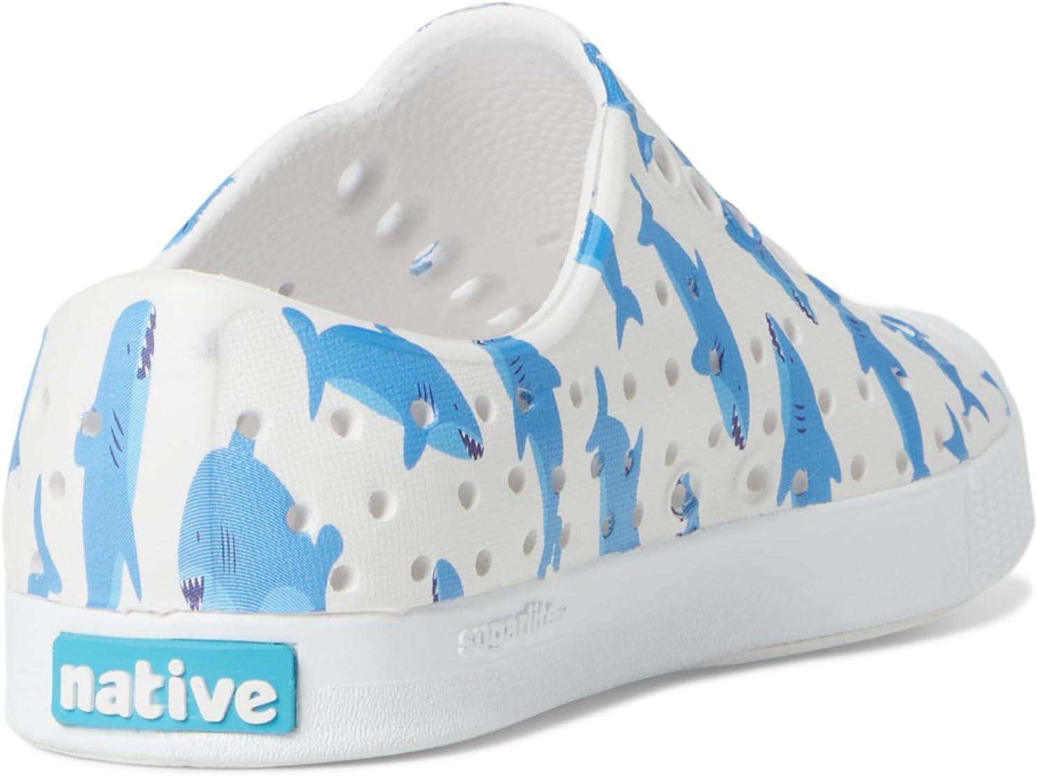 image:imageNative Shoes UnisexKids Jefferson Print SneakersShell WhiteShell WhiteSharks