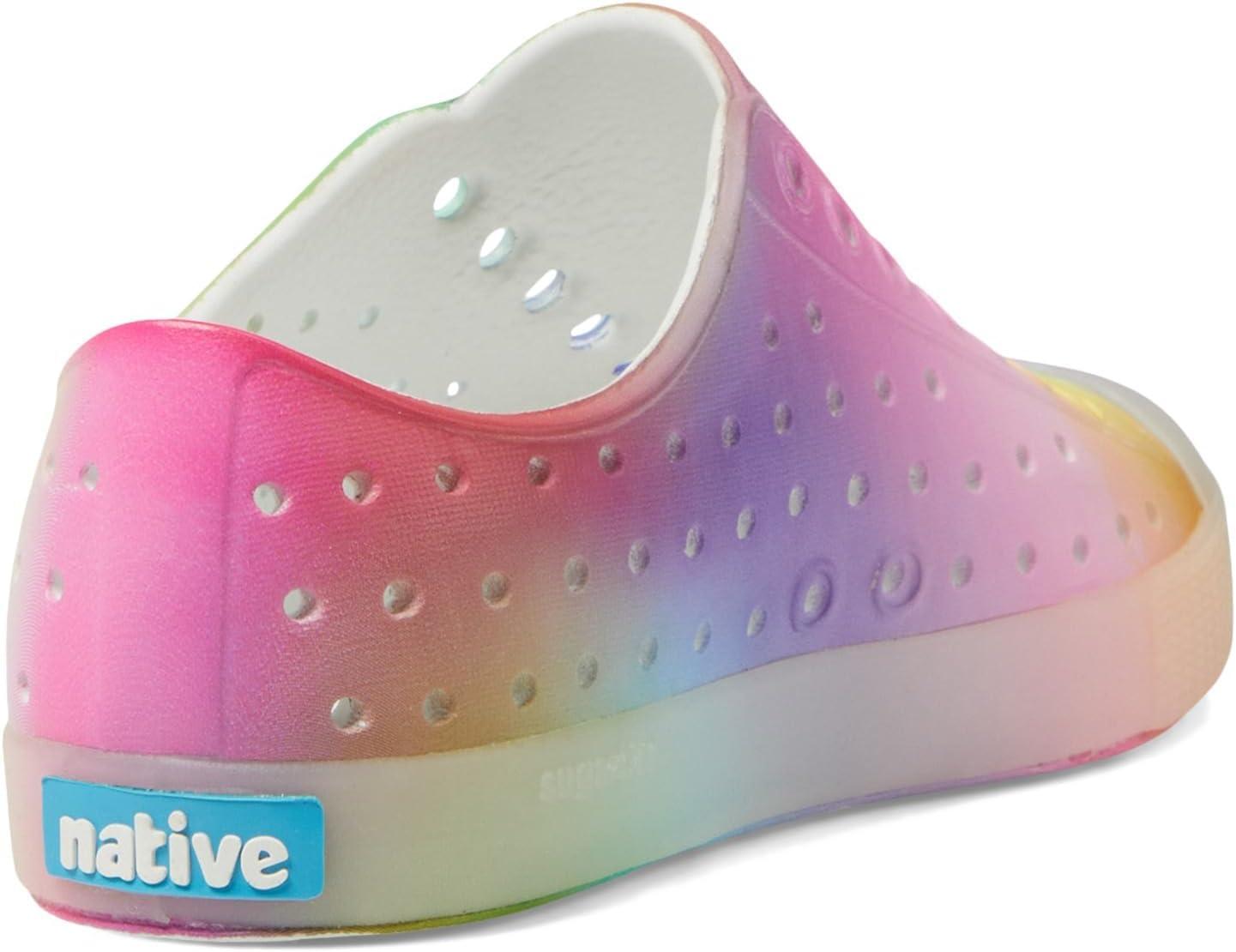 image:imageNative Shoes UnisexKids Jefferson Print SneakersShell WhiteTranslucentRainbow Blur
