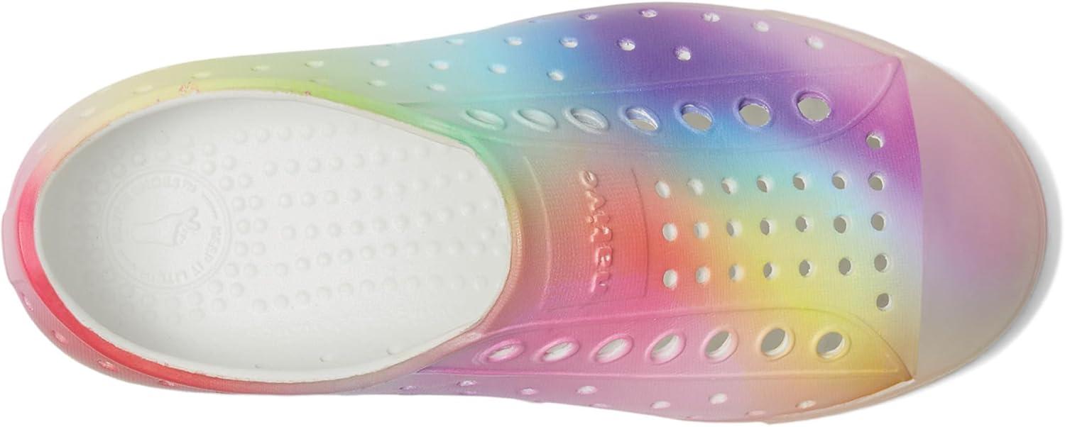 image:imageNative Shoes UnisexKids Jefferson Print SneakersShell WhiteTranslucentRainbow Blur