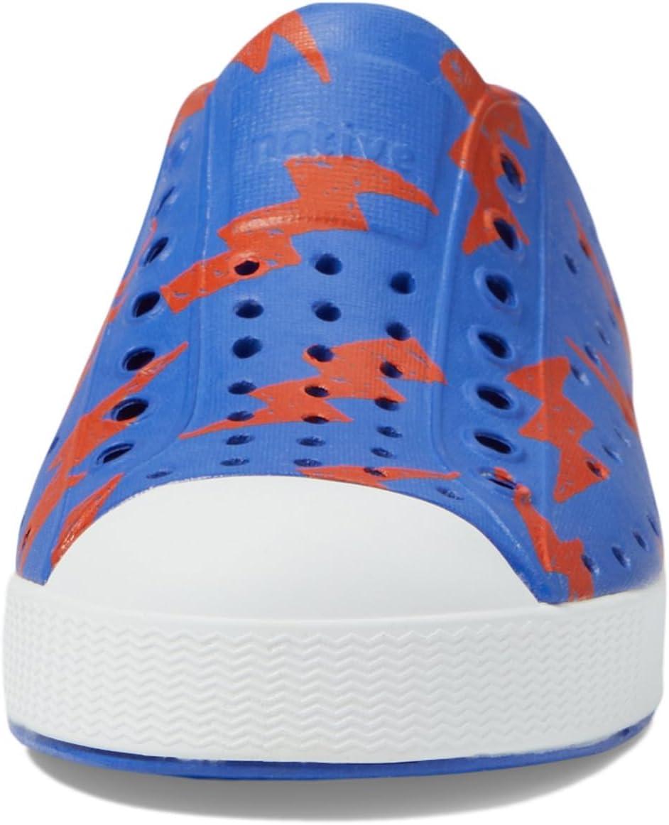 image:imageNative Shoes UnisexKids Jefferson Print SneakersUv BlueShell WhiteLaflame Lightning